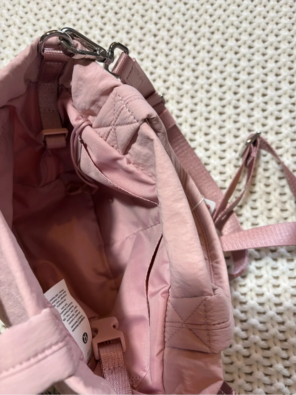 NWT lululemon on my level small tote in pink haze